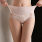 Culotte a Vita Alta in Pizzo Traspirante Senza Cuciture da Donna