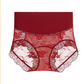 Culotte a Vita Alta in Pizzo Traspirante Senza Cuciture da Donna