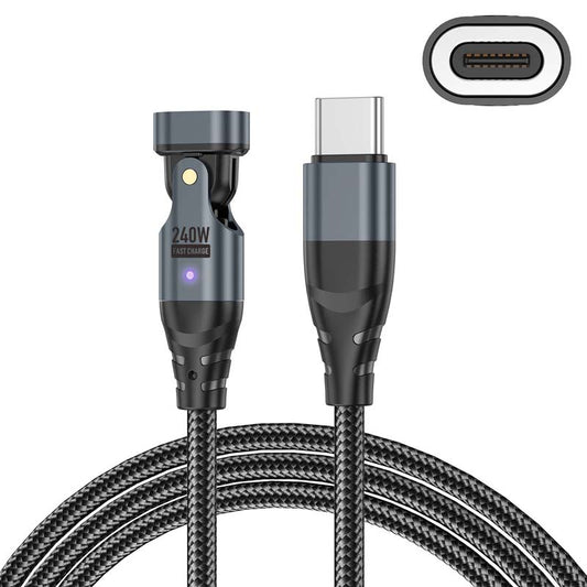 Cavo di Ricarica Magnetico PD 240W con Rotazione a 180°