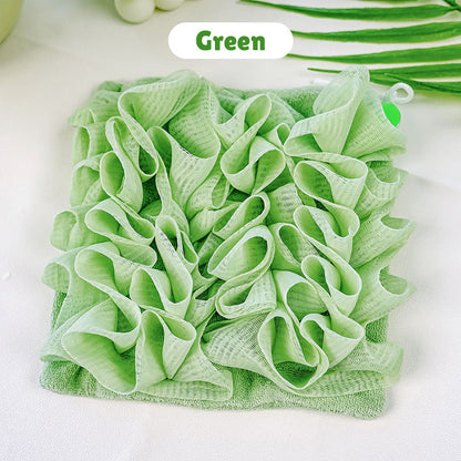 2-in-1 Spugna Loofah da Bagno Morbida con Asciugamano Integrato