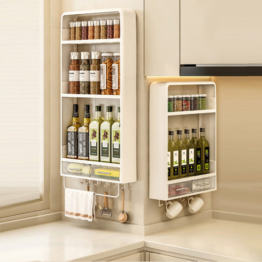 Scaffali da Bagno con Cassetto Montati a Parete