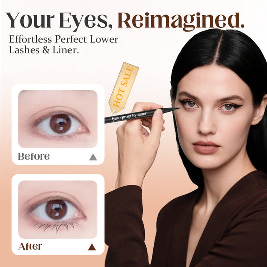 Eyeliner e timbro per ciglia impermeabili 2 in 1
