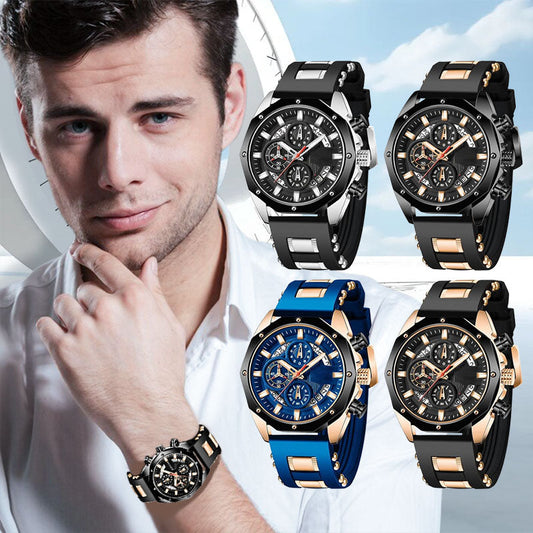 🔥Ultimi due giorni: sconto del 50%🔥Large Dial Calendar Quartz Business Watch