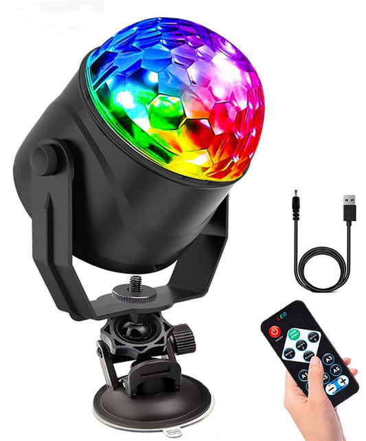 🌈 ACQUISTA 3 OTTIENI 1! ✨ SFERA DISCO MAGICA - 6 Colori & 4 Modalità, Rotazione Automatica per Feste, Alimentazione USB con Telecomando 🎉🪩