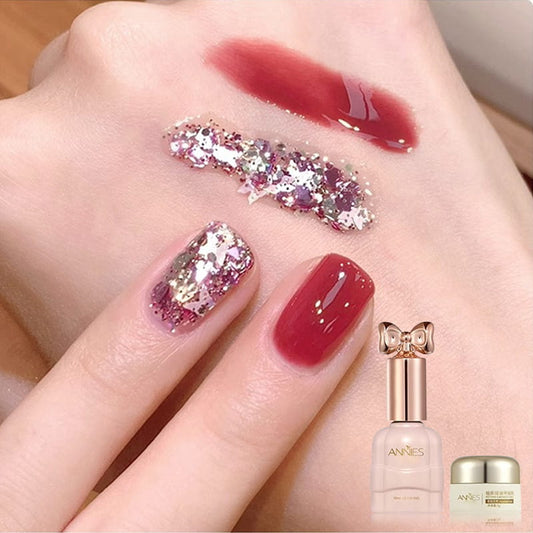 🔥Offerta natalizia a tempo limitato: 50% DI SCONTO!!!🔥Set di Smalti per Unghie Glitter Bicolore Glamoroso