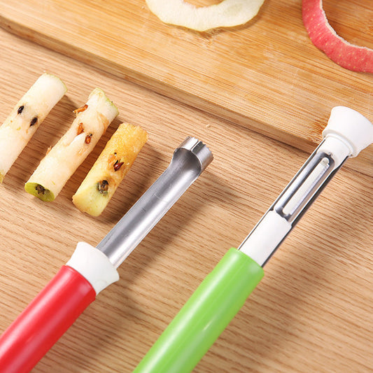 🔥Offerta natalizia a tempo limitato: 50% DI SCONTO!!!🔥Sbucciatore e Levatori di Frutta in Acciaio Inossidabile 2 in 1