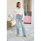 Jeans a gamba dritta a vita alta vintage da donna