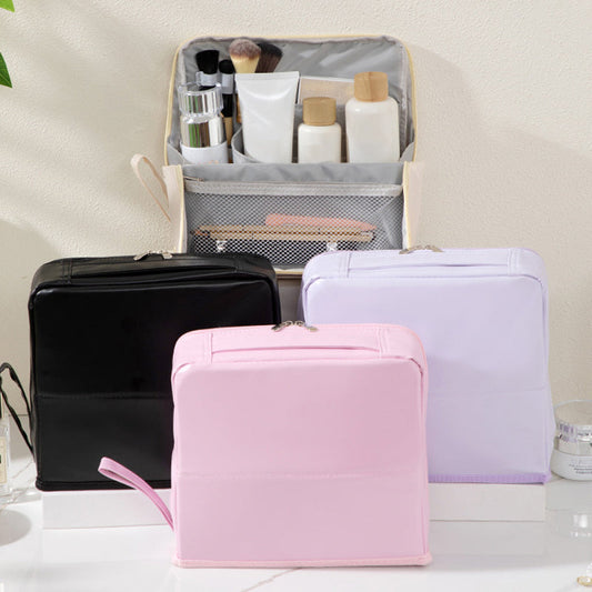 💄 50% DI SCONTO! 👜 Borsa cosmetica con partizioni – Leggera, Antimacchia & Cinghia per appendere ✨