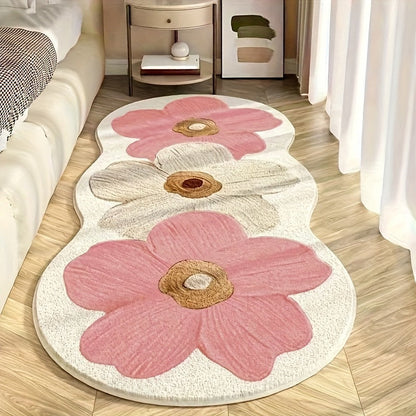 🌸Tappeto Floreale Irregolare Ultra Morbido!🧡Comfort Lussuoso & Look Giocoso per Camera da Letto o Soggiorno! 🛋️