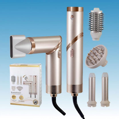 Styler ad aria calda pieghevole 5 in 1 con panno per la pulizia