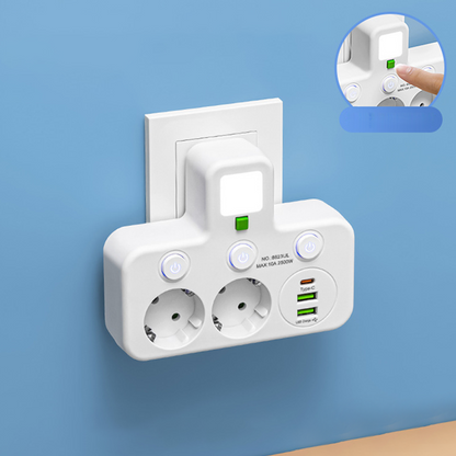 ⚡ 50% DI SCONTO!🔥Presa multipla intelligente con porte USB