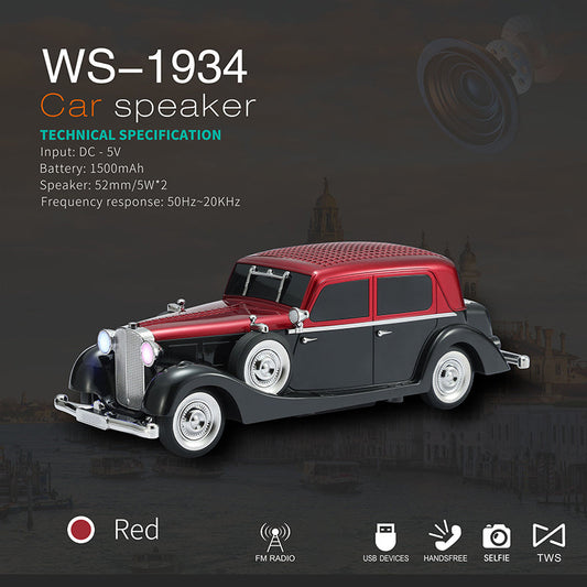 🔥Nuovi arrivi 2026: 50% di sconto per un periodo limitato!🔥 Altoparlante Bluetooth vintage per auto con audio stereo