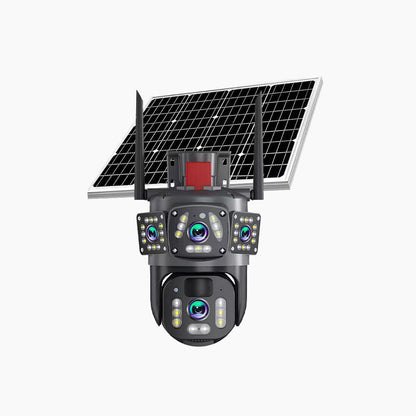 Telecamera Solare 4G con 3 Telecamere Integrate Visione Totale Senza
