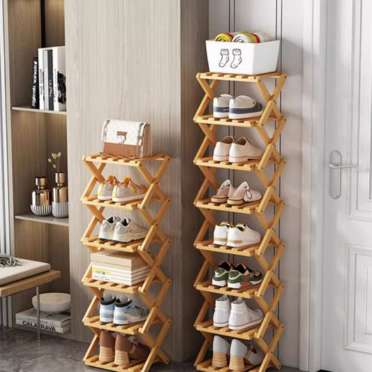 🔥Finché dura lo stock, 50% di sconto! 🎉 Scaffale portascarpe in bambù resistente e pieghevole 🌿