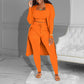 Completo casual in maglia 3 pezzi: top corto, cardigan a maniche lunghe e pantaloni aderenti