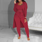 Completo casual in maglia 3 pezzi: top corto, cardigan a maniche lunghe e pantaloni aderenti