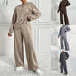 Completo donna confortevole maglia a maniche lunghe e pantaloni