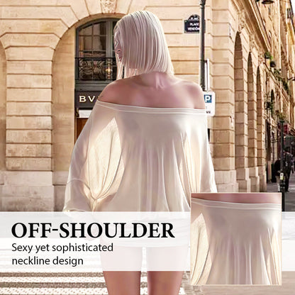 Abito plissettato elegante con spalle scoperte