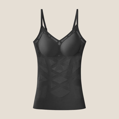 Canotta modellante senza cuciture da donna con reggiseno integrato
