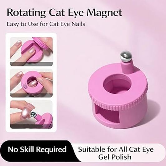 Strumento magnetico rotante per unghie effetto occhio di gatto