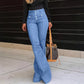 📢📢Sconto del 60%!! ⏰Jeans svasati a vita alta alla moda per donna