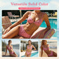 Bikini da donna rosa con stampa vintage a piastrelle