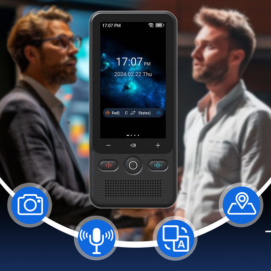 📢📢 Sconto del 53%!! ⏰🌍 138 lingue offline, 📲 Dispositivo di traduzione portatile 2 in 1 – Traduzione in tempo reale, 🔋 Batteria a lunghissima durata | Perfetto per chi viaggia in tutto il mondo ✈️