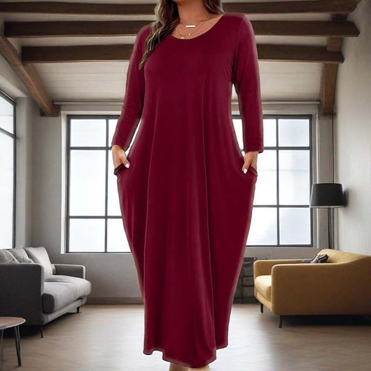 Abito da donna dalla vestibilità ampia con tasche