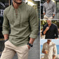 Camicia casual da uomo a tinta unita