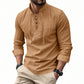 Camicia casual da uomo a tinta unita