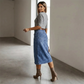 🔥🎁Nuovo arrivo 50% DI SCONTO💥Gonna di jeans a vita alta con bottoni