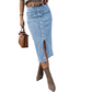 🔥🎁Nuovo arrivo 50% DI SCONTO💥Gonna di jeans a vita alta con bottoni
