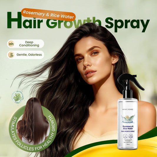 🔥Spray per la Crescita dei Capelli al Rosmarino e Acqua di Riso