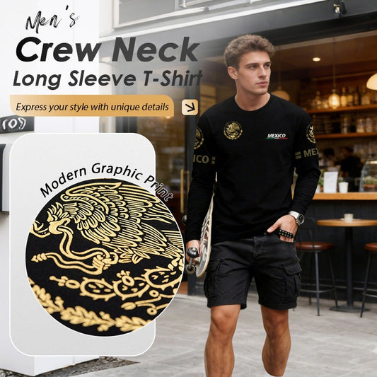 Maglia da uomo a maniche lunghe con girocollo