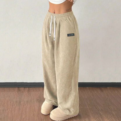 ✨50% DI SCONTO! 💫Pantaloni da donna in velluto a coste a gamba larga con coulisse