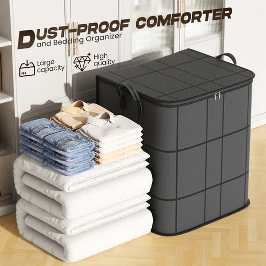 🧺SCONTO DEL 50% ORA!🛏️ Copripiumino e contenitore per biancheria da letto - Grande capacità, tessuto non tessuto resistente e design pieghevole 🌿